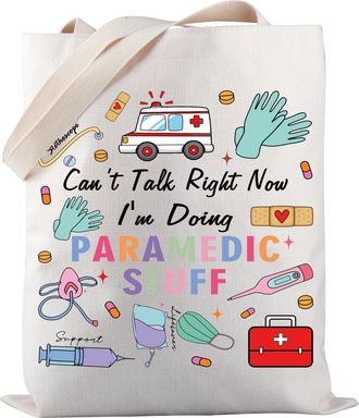Generic Paramedic Tote Bag Cant Talk Right Now Doing Paramedic Stuff Tote Bag Paramedic Appreciation Gift (PARAMEDIC STUFF tote)