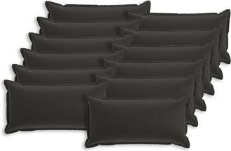 vidaXL Funda De Almohada 12 Uds. Houten Negro 40 X 80 Cm Poli&eacute;ster Vidaxl