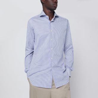 Xacus White striped Travel shirt