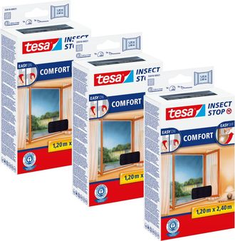 OEM Mosquitera Tesa Para Ventana Con Cierre De Velcro Para Ventanas Altas De 1,2 X 2,4 M (3 Unidades)