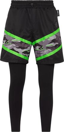 Plein Sport Sport Leggings - Heren - Trainingsbroeken - Zwart - 4XL - Katoen - Fitness