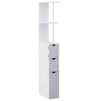 HOMCOM Homcom Mobile Da Bagno A Colonna In Legno Con Ripiani Cassetti Armadietto