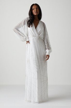 Coast Celestrial Embellished Blouson Sleeve Wedding Dress