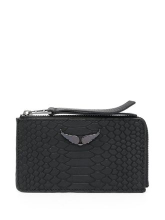 Zadig&Voltaire logo-plaque leather purse - Black