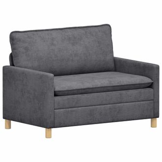 vidaXL Sof&aacute; Gris Oscuro 126 X 81 X 87,5 Cm Poli&eacute;ster Vidaxl