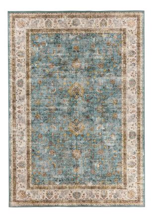 Nazar Rugs Alfombra vintage oriental turquesa 160x220 cm