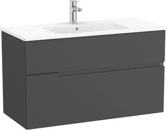 Roca Pack Mueble Base De Dos Cajones + Lavabo Unik Victoria-n - Roca Color: Onix