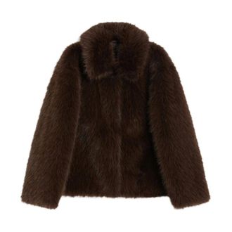 Max Mara Faux Fur & Shearling Jackets, female, Brown, XS, Brenta1234 Jacket