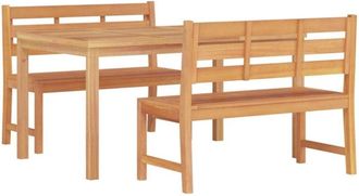 vidaXL Juego De Comedor Para Jard&iacute;n 3 Pzas Madera Maciza De Teca Vidaxl