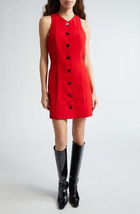 Ganni Twill Suiting Minidress in Barbados Cherry at Nordstrom Rack, Size 6 Us / 38 Eu
