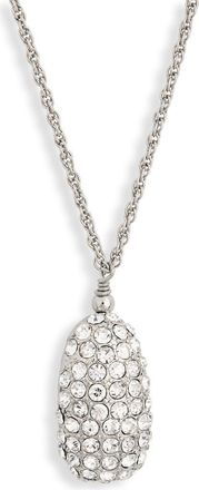 Kenneth Jay Lane Pavé Pendant Necklace in Polished Silver at Nordstrom Rack