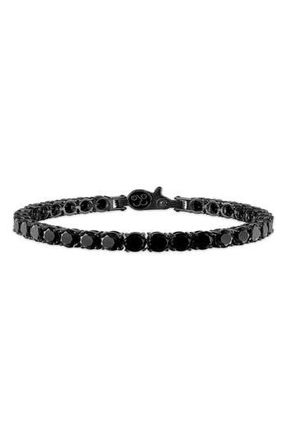 Esquire Black Spinel Tennis Bracelet at Nordstrom Rack, Size 8.5