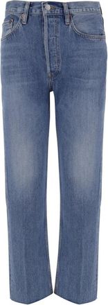 Re/Done Straight Jeans - Dames - Regular Fit Jeans - Blauw - W30 - Jeans