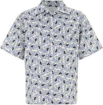 Prada Light Blue Floral Shirt