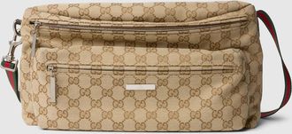 Gucci Tag Medium Crossbody Bag, Beige, GG Canvas