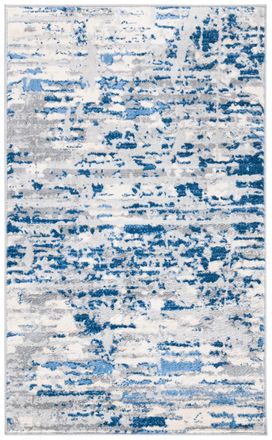 Safavieh Alfombra contempor&aacute;neo de polipropileno blanco/azul, 122 x 183 cm