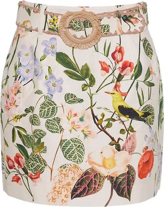 Cara Cara Blaze floral-print mini skirt - White