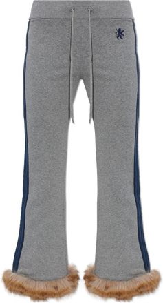 Balenciaga Lion Flared Capri Trainingsbroek - Dames - Sweatpants - Grijs - L - Katoen - Broeken