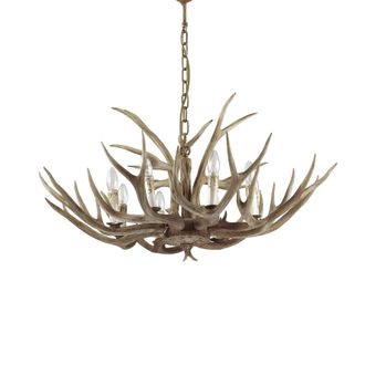 Netlighting Chalet 8 Light Pendant Chandelier Light Brown E14