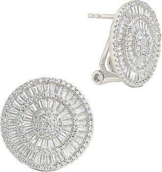 Sterling Forever Cz Sandy Circle Studs