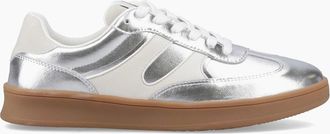 Hush Puppies Womens Hush Puppies MAURA Womens Casual Trainers Silver - Size: 7