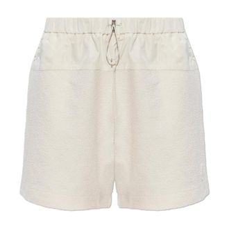 Moncler Casual Shorts, female, Beige, Size: S Shorts With Logo Patch