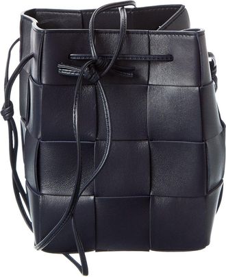 Bottega Veneta Cassette Intrecciato Leather Bucket Bag