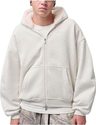 Nike Jordan Air Jordan Flight Faux Fur Full-Zip Hoodie Sail Heather Fauna Brown IM9898-133