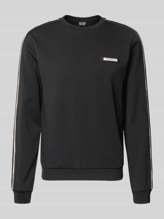 Emporio Armani Sweatshirt mit Label-Details und Rundhalsausschnitt in Black, Gr&ouml;&szlig;e XXL