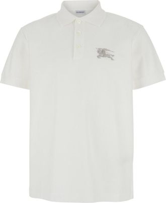 Burberry White Logo Polo