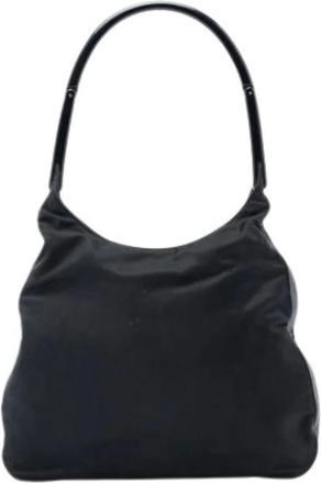 Prada Pre-owned Shoulder Bags, female, Black, Size: ONE SIZE Pre-owned Nylon Shoulder Bag