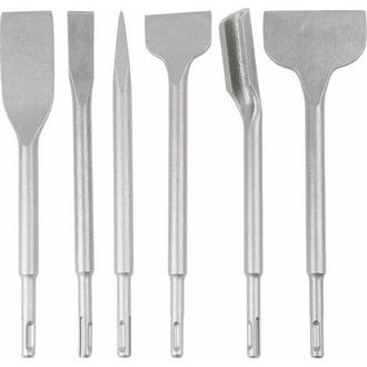 OEM Set Da 6 Pezzi Di Scalpelli Sds-plus, Lunghezza 25 Cm, Custodia Per La Rimozione Di Cemento E Piastrelle Da Pavimento E Parete, Scalpelli A Percussion