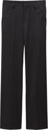 Filippa K Black Straight Leg Tailored Trousers