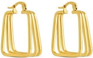 Sterling Forever Triple Bar Hoop Earrings in Gold at Nordstrom Rack
