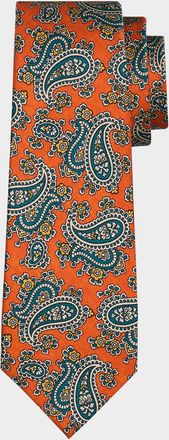 Kiton Men & apos;s Silk Paisley 7-Fold Tie