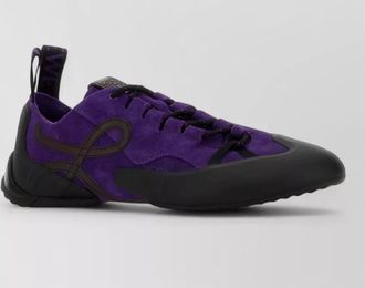 Loewe suede grip sneakers pull tab rubber sole