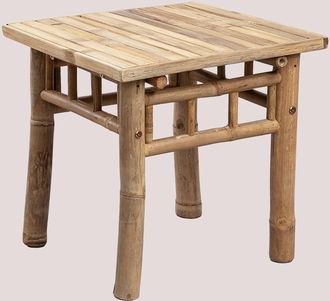 Sklum Sklum - Mesa Auxiliar Para Jard&iacute;n Cuadrada 45x45 Cm En Bamb&uacute; Jamaik