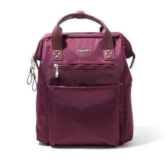 Baggallini Soho Laptop Backpack in Mulberry Twill at Nordstrom