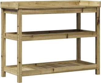 vidaXL Mesa Plantaci&oacute;n Con Estantes Madera Impregnada 108x45x86,5 Cm Vidaxl