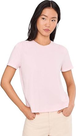 Michael Stars Jacee Shirred Shoulder T-Shirts Womens Clothing Blush : XL (US 10-12), Cotton