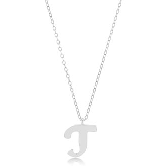 MAX + STONE 10k Solid White or Yellow Gold Dainty Script Initial with Extendable Necklace, 16+2 inches