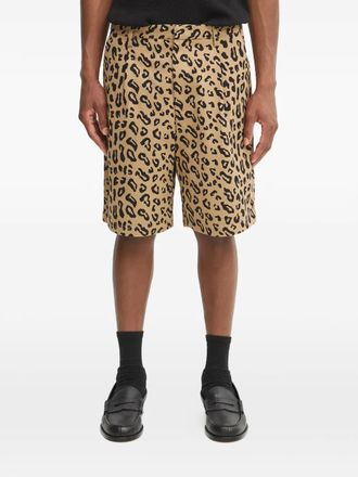 Wacko Maria Shorts met dierenprint - Beige