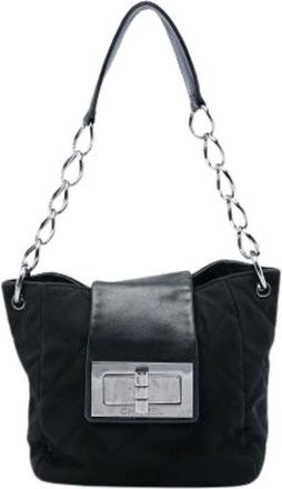 Chanel Borsa a spalla pre-owned in nylon trapuntato - - Pre-owned - Donna - Nero - ONE SIZE
