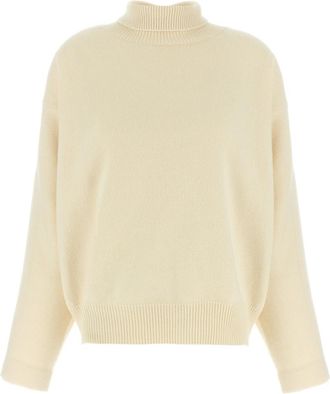 Jil Sander White High neck sweater