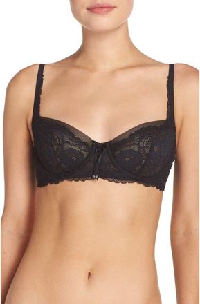 Skarlett Blue Minx Underwire Balconette Bra in Black at Nordstrom, Size 28Ddd