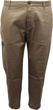 Nine In The Morning Broeken, Heren, Groen, S, Groene Archief Chino Broek met Laserzak