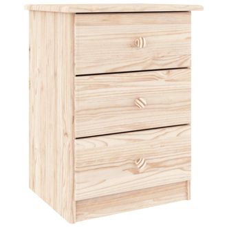 vidaXL Vidaxl - Mesita De Noche Alta Madera Maciza De Pino 41x35x55,5 Cm
