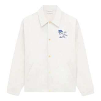 Dr&ocirc;le de Monsieur Graphic Shirt Jacket - Heren - Zomerjassen - Wit - XL - Leer - Jassen