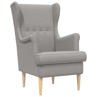 vidaXL Sill&oacute;n Gris Claro Boucl&eacute; Vidaxl