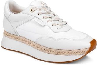 L'agence Ivone Platform Sneaker in White Leather at Nordstrom, Size 5.5